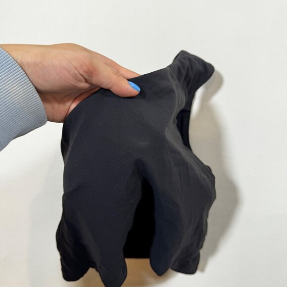 Lululemon One Shoulder Asymmetric Crop Top Padded Bra Black 8 Athleisure Yoga - Picture 3 of 7